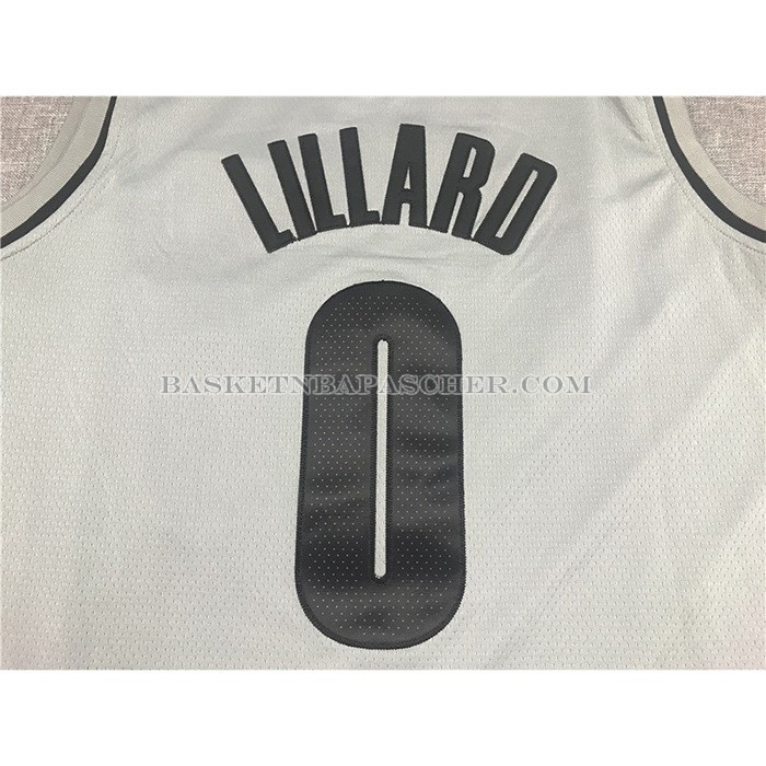 Maillot Portland Trail Blazers Damian Lillard Earned 2020-21 Gris
